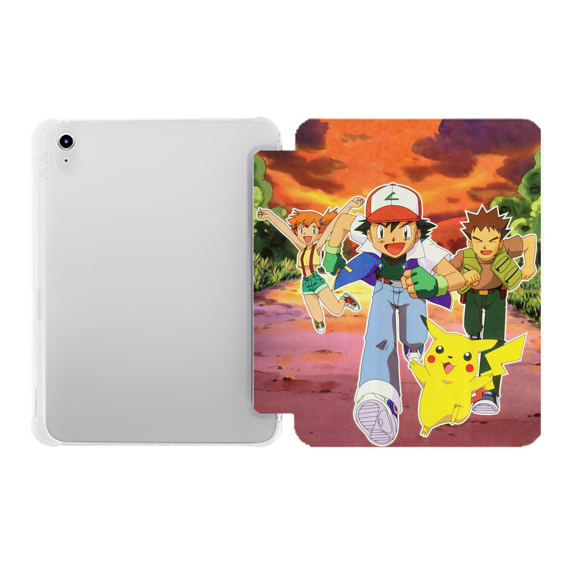 （画像用） ポケットモンスター Pokémon IPad ケース ペン収納付き 三つ折りスタンド PUレザー×シリコン 対応機種9.5/10.5/10.9インチ